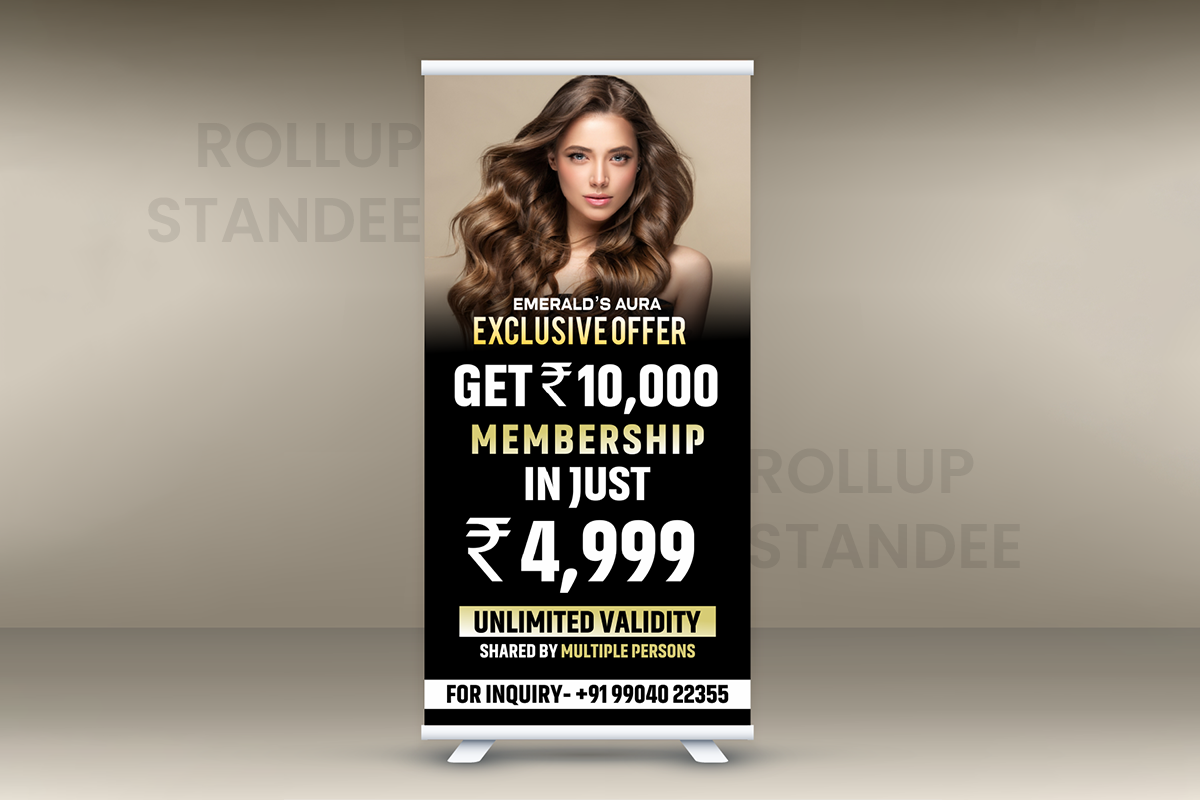 Emeralds Aura salon branding image